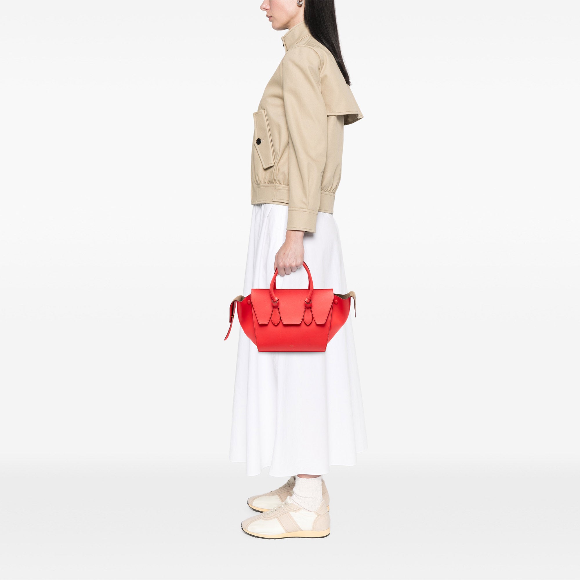 Small Grained Calfskin Tie Knot Handbag - Image 7