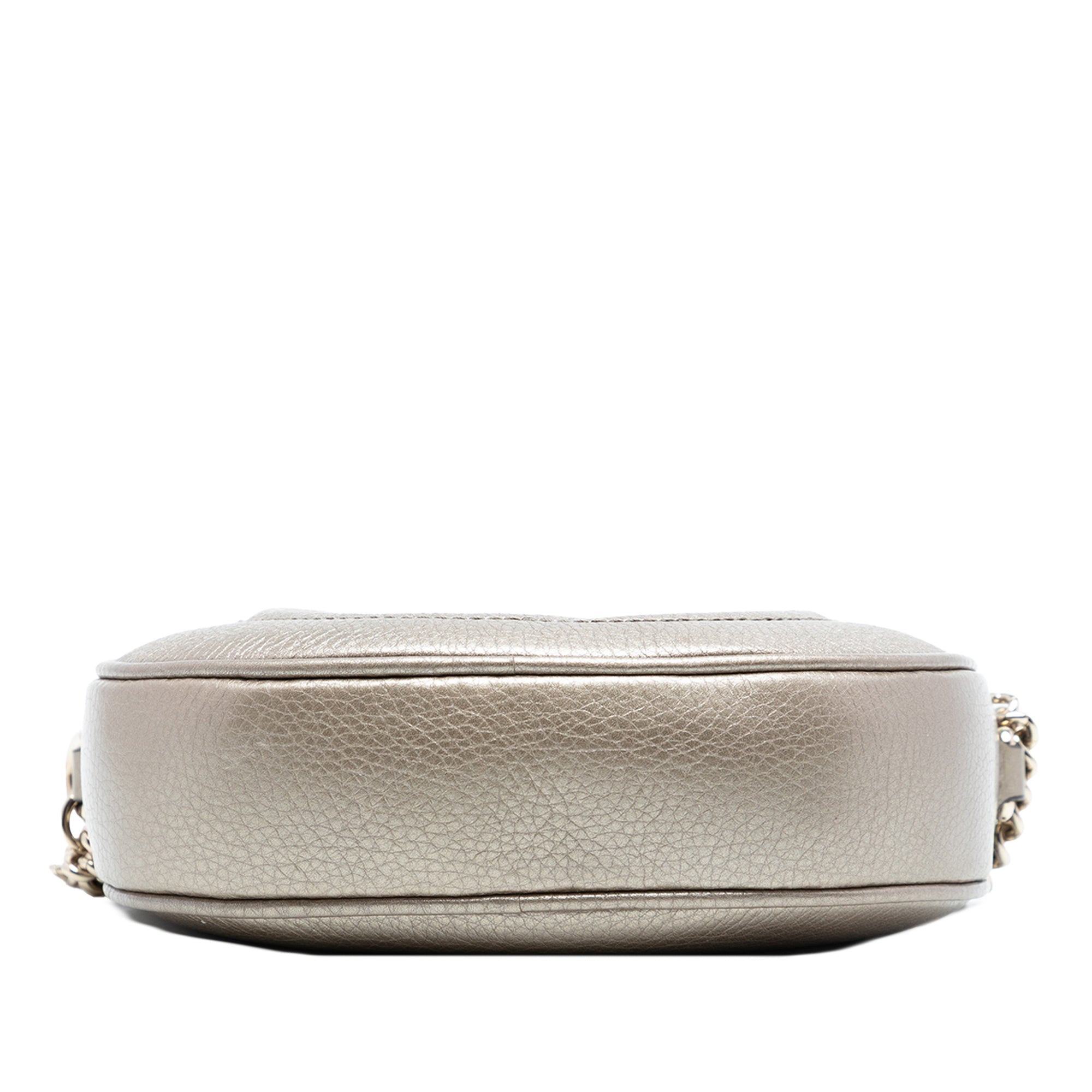 Mini Metallic Pebbled Calfskin Soho Chain Crossbody - Image 3