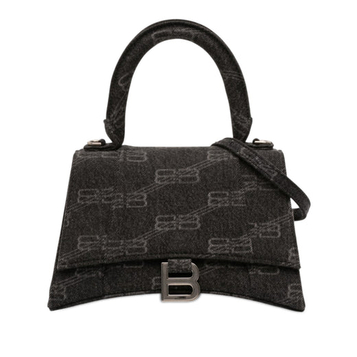Small BB Monogram Denim Hourglass Top Handle Bag - Image 1