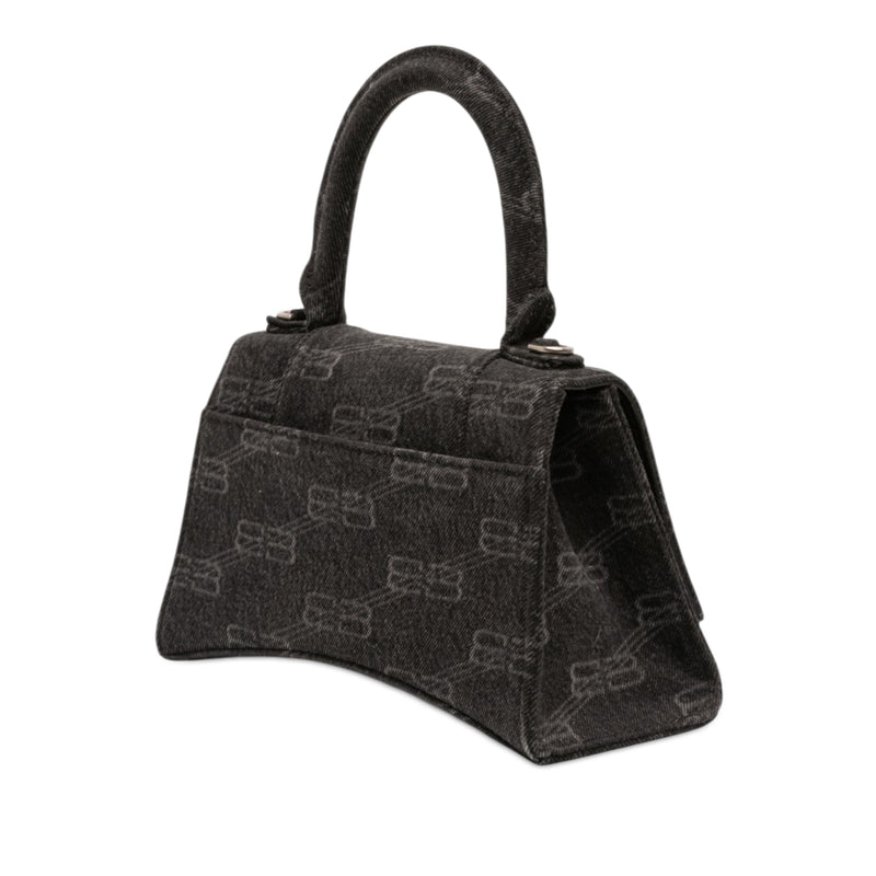 Small BB Monogram Denim Hourglass Top Handle Bag - Image 2