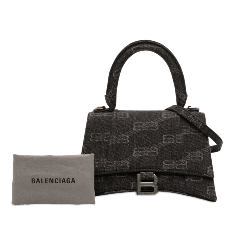 Small BB Monogram Denim Hourglass Top Handle Bag - Image 7