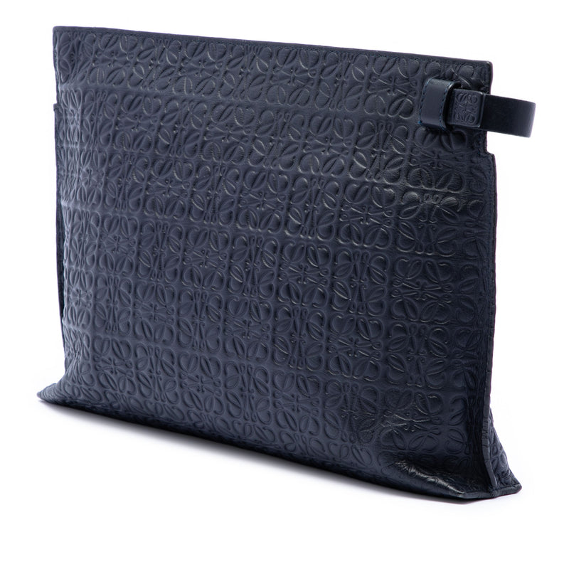 Embossed Anagram Leather Repeat T Clutch - Image 2