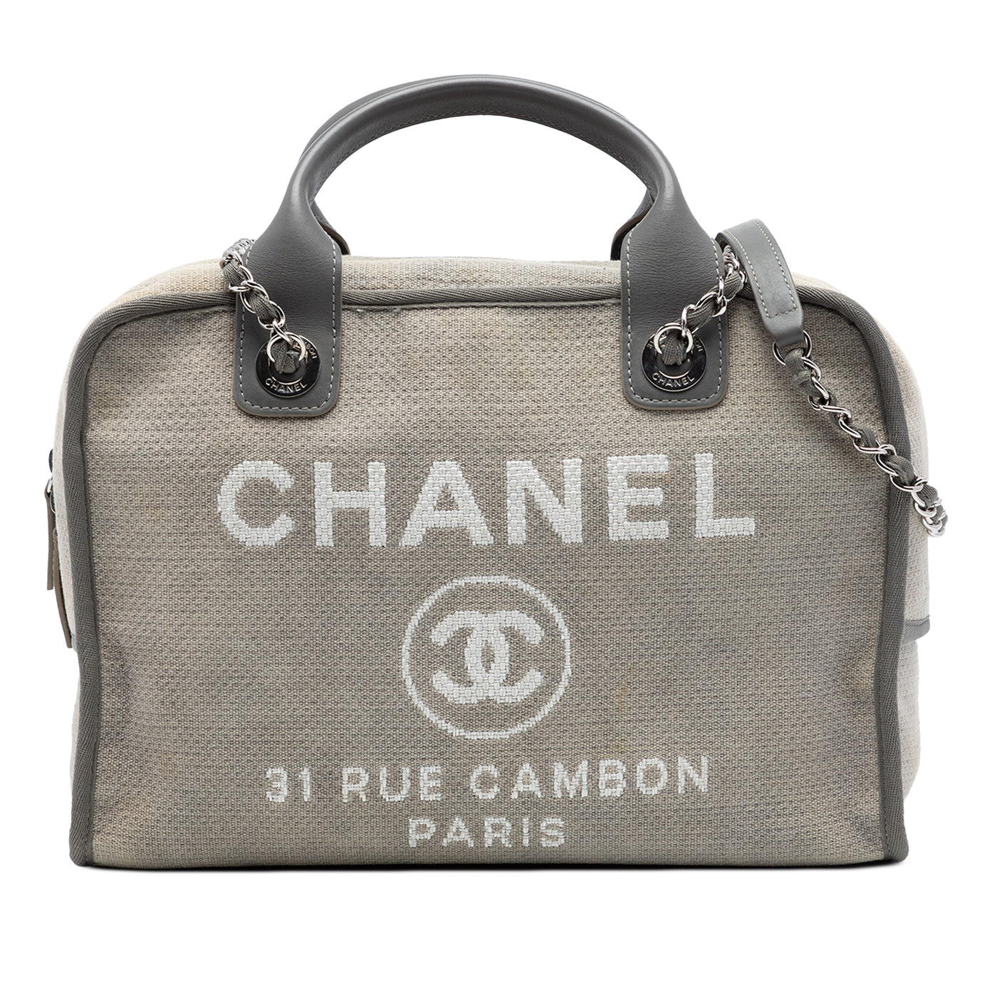 Large Canvas Deauville Bowling Bag - Image 1