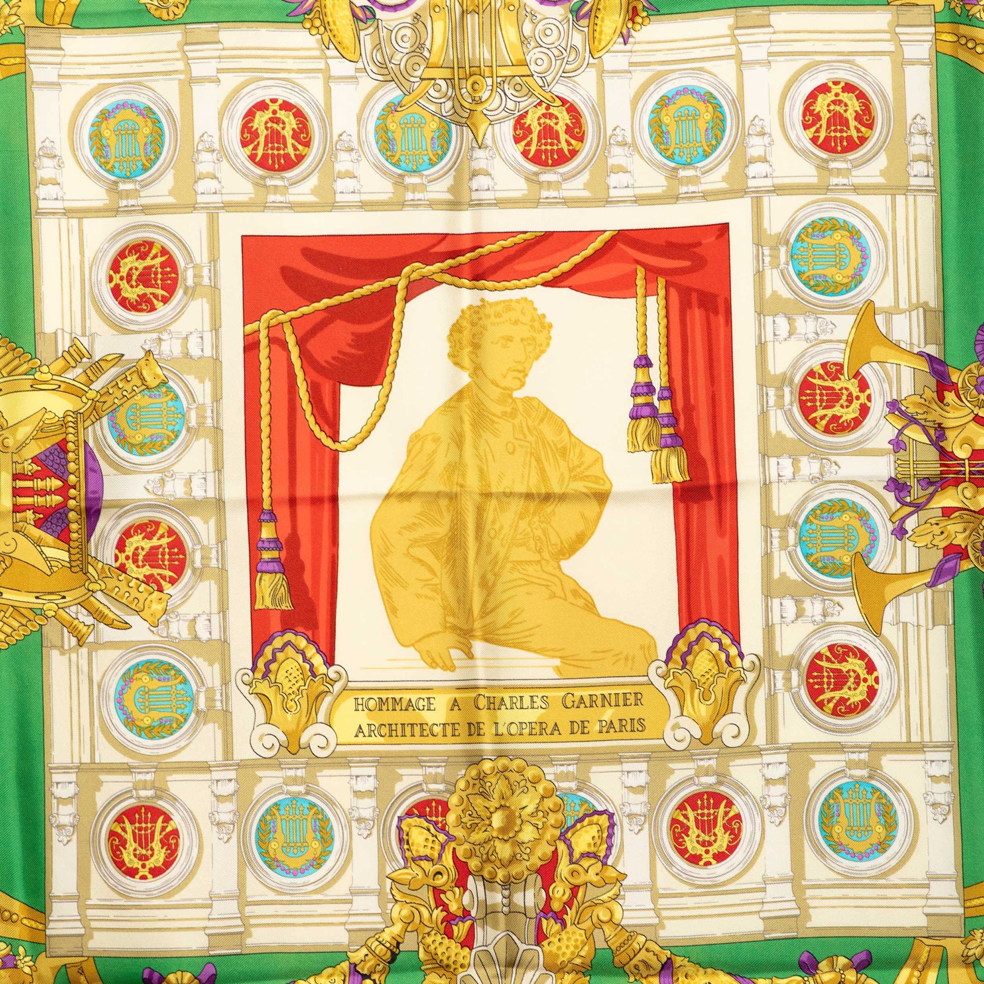 Hommage A Charles Garnier Silk Scarf 90 - Image 2
