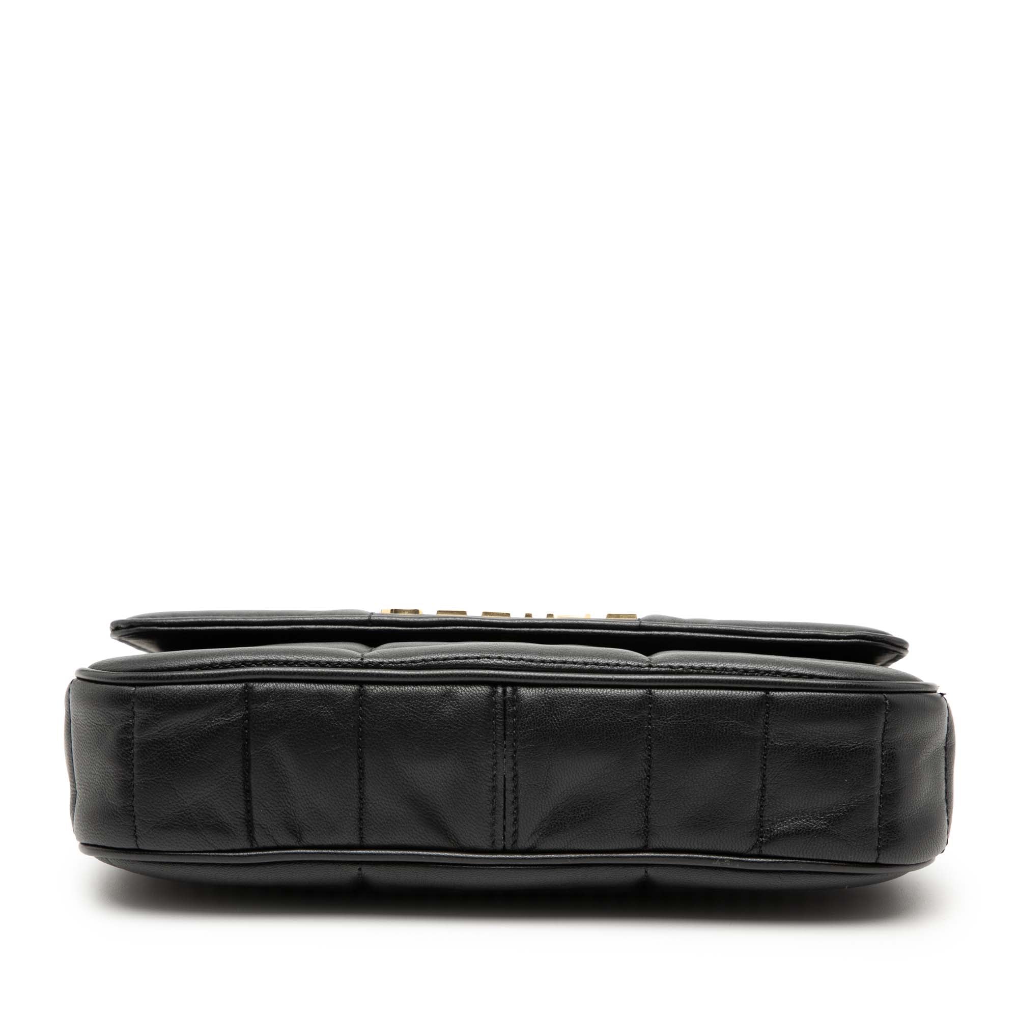 Matelasse Goatskin Monochrome Chain Shoulder Bag - Image 3