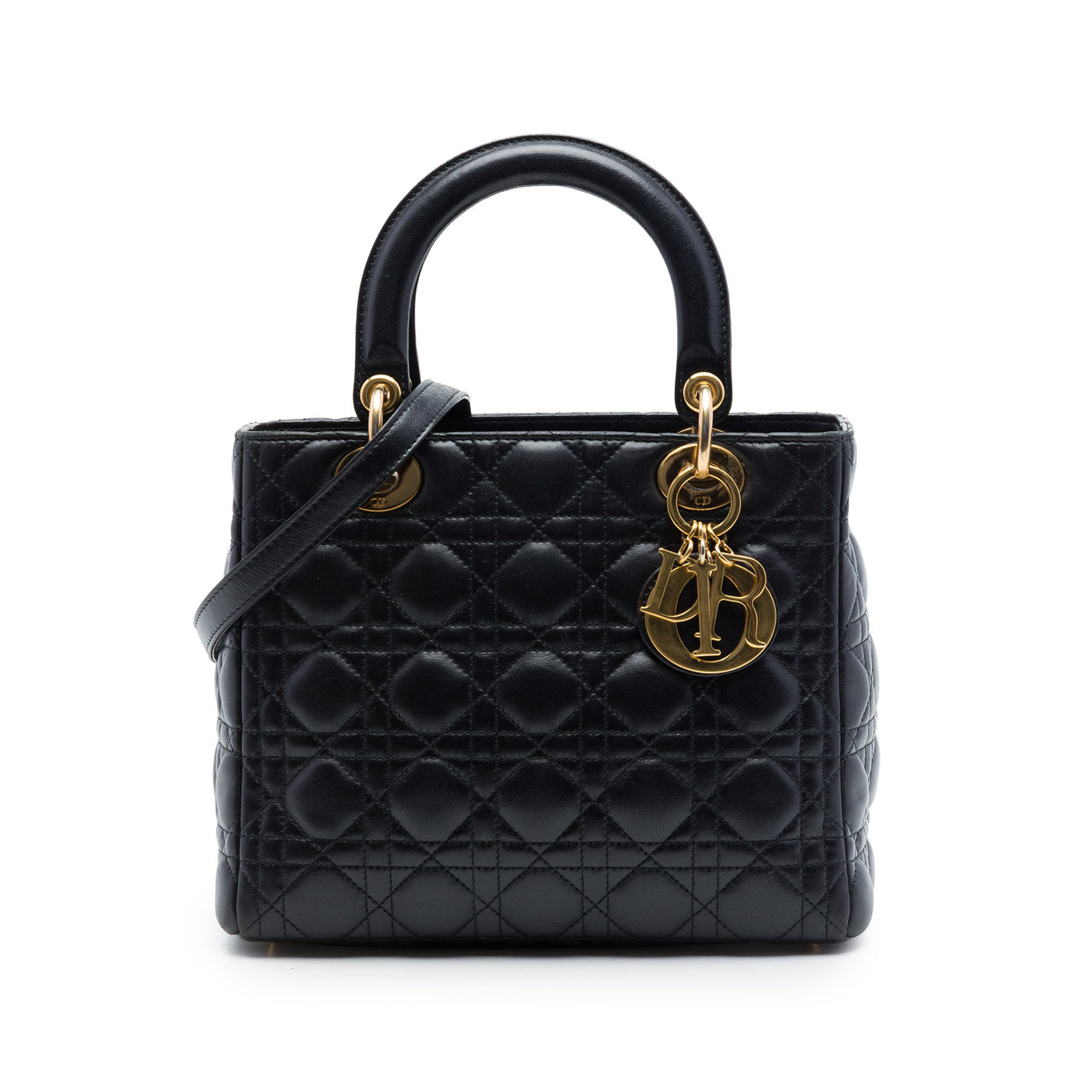 Medium Lambskin Cannage Lady Dior - Image 1