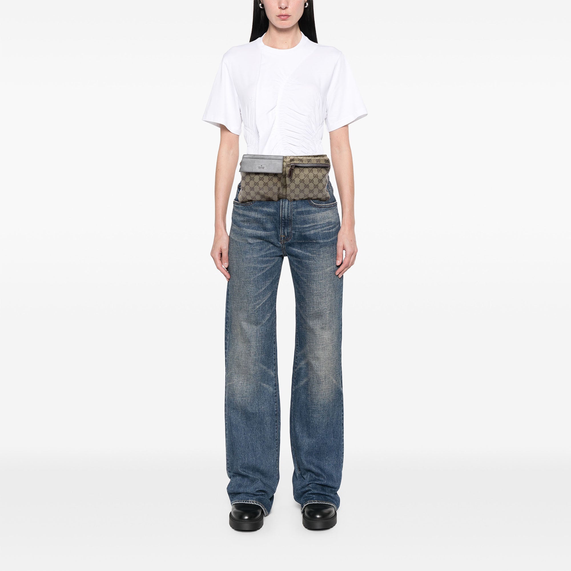 GG Canvas Web Double Pocket Belt Bag - Image 6