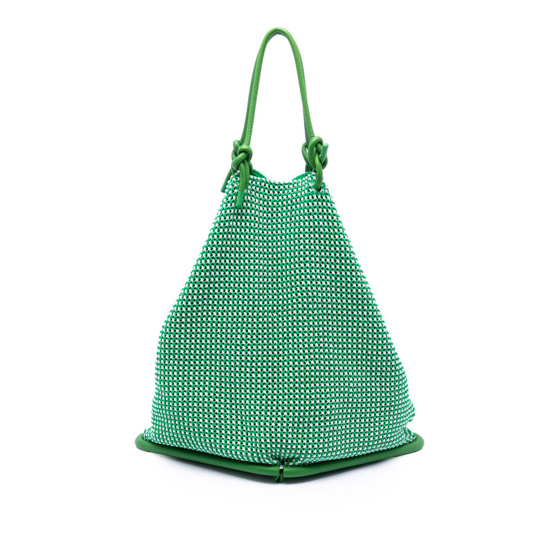 Nylon Crochet Folding Shopper Tote
