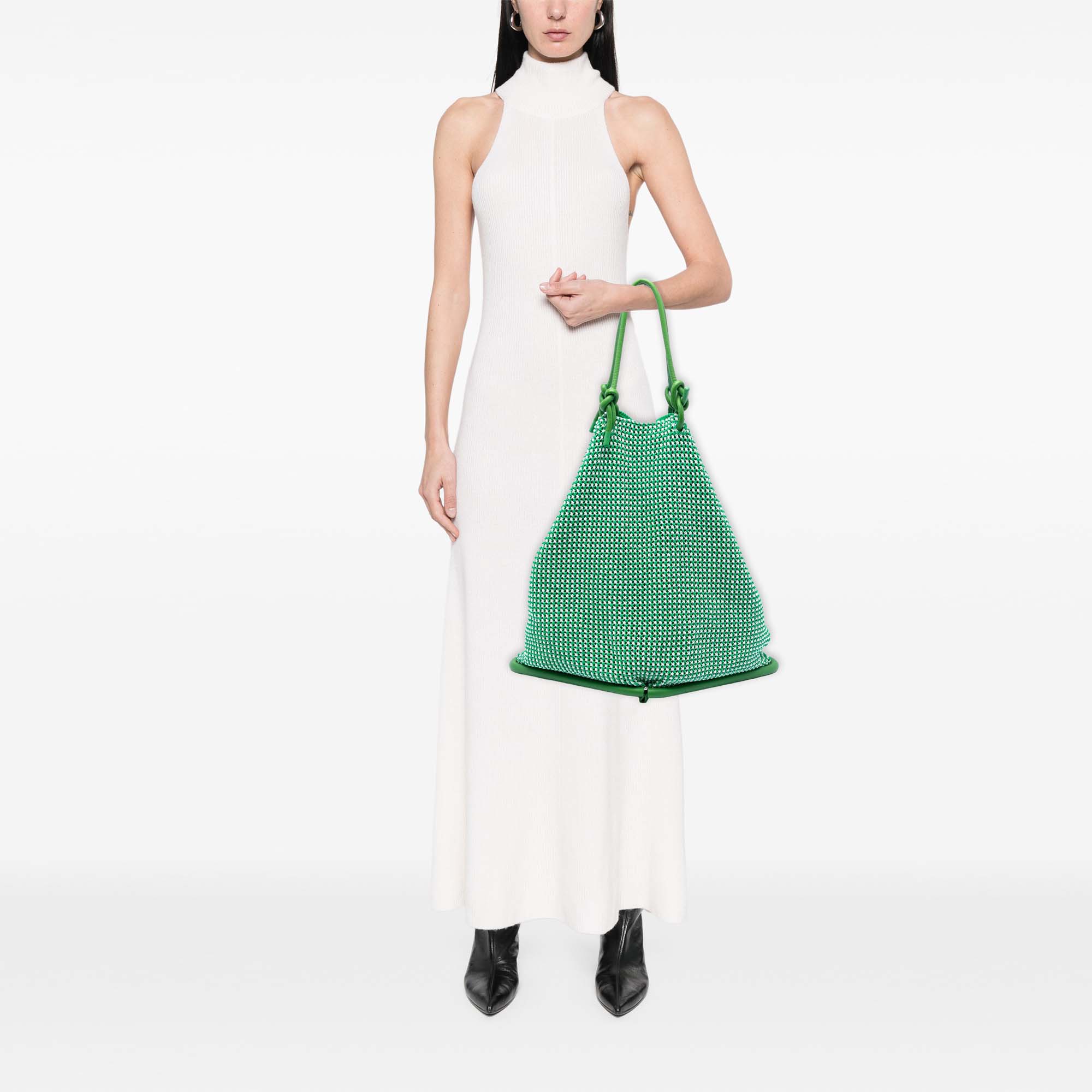 Nylon Crochet Folding Shopper Tote - Image 7