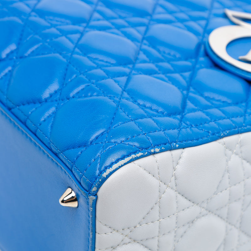 Medium Bicolor Lambskin Cannage Lady Dior - Image 10