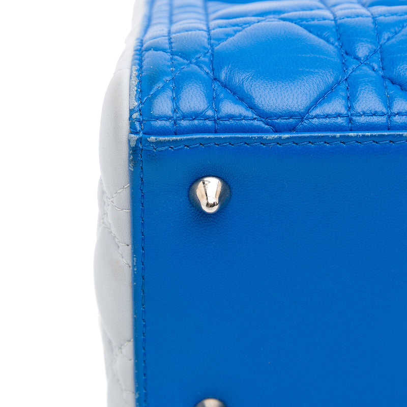 Medium Bicolor Lambskin Cannage Lady Dior - Image 9