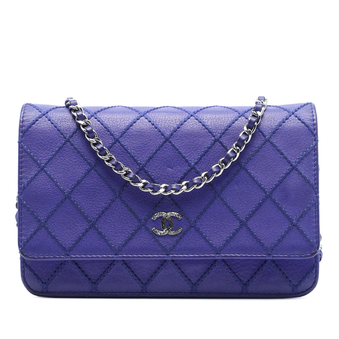 CC Quilted Calfskin Fancy Wallet On Chain - Image 1
