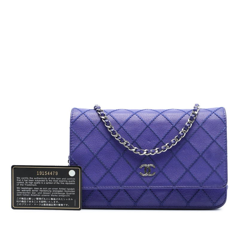 CC Quilted Calfskin Fancy Wallet On Chain - Image 7