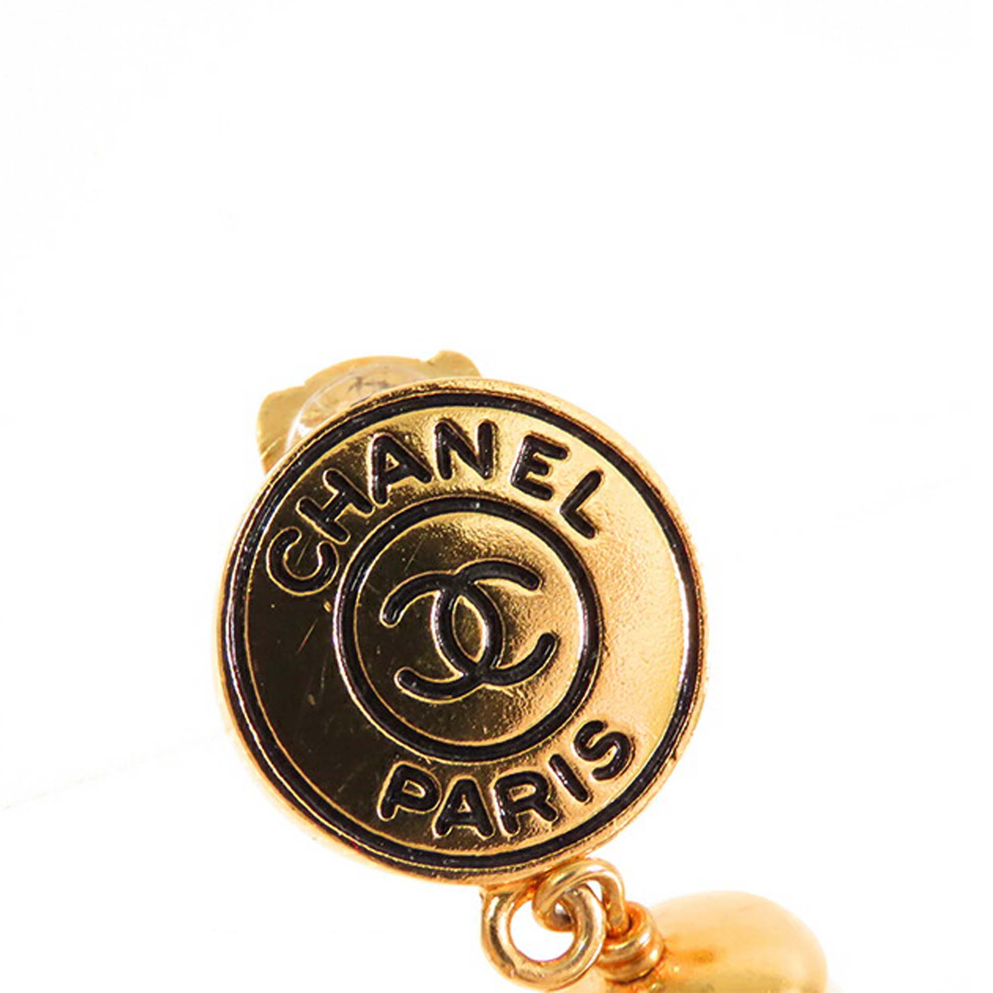 CC Gold Plated Faux Pearl Drop Clip On Earrings - Image 2