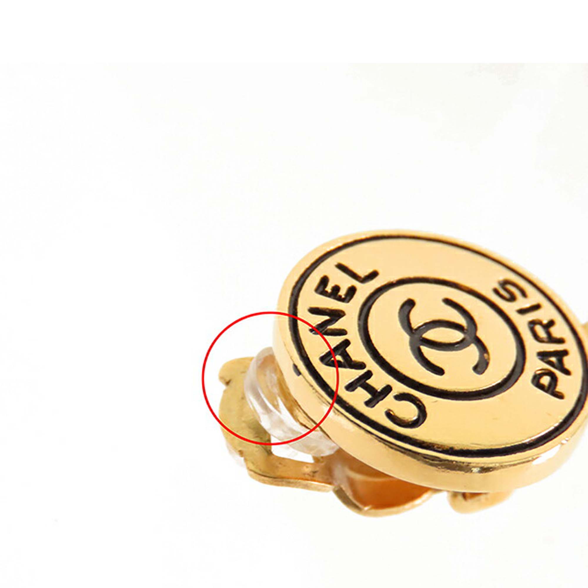 CC Gold Plated Faux Pearl Drop Clip On Earrings - Image 3