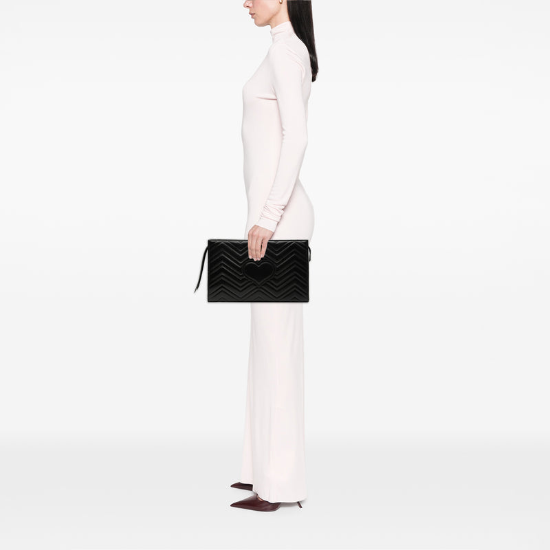GG Marmont Heart Matelasse Calfskin Clutch - Image 6