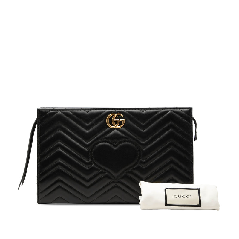 GG Marmont Heart Matelasse Calfskin Clutch - Image 7