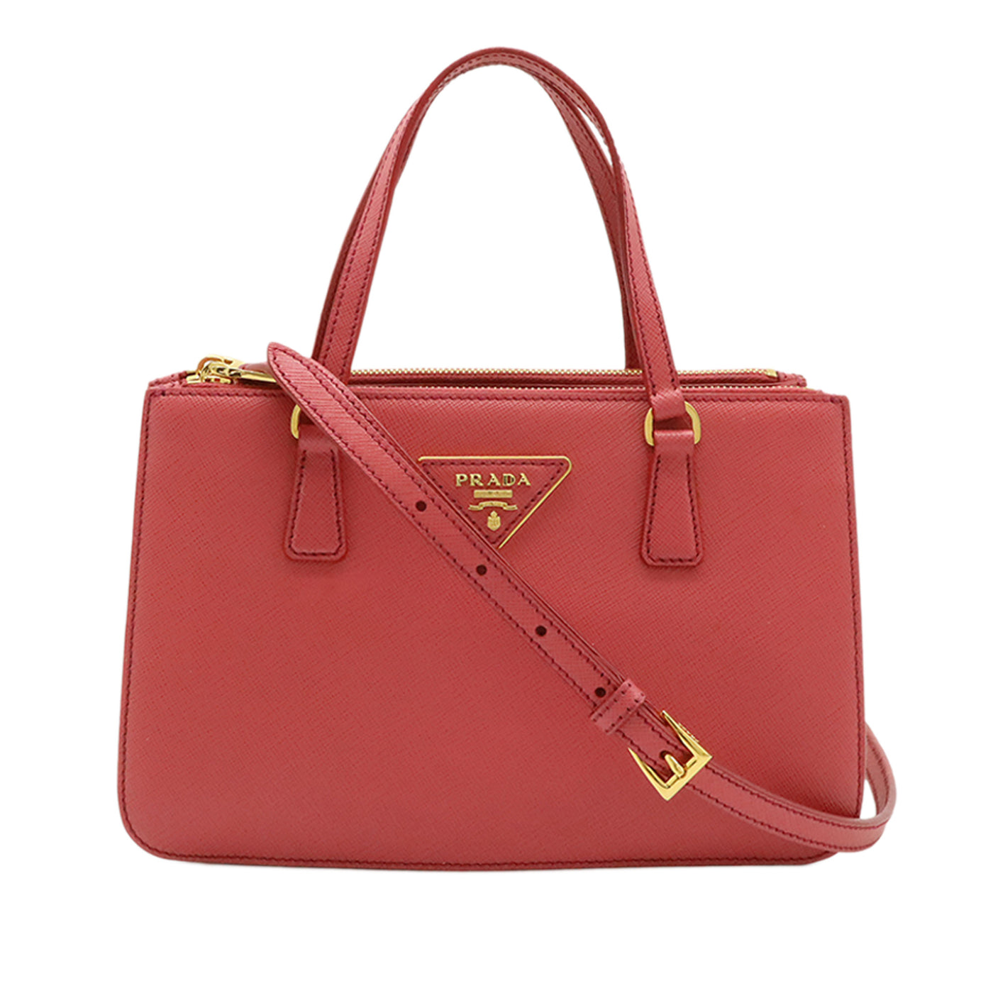Mini Saffiano Lux Galleria Double Zip Satchel - Image 1