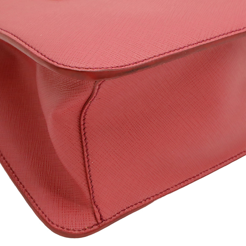 Mini Saffiano Lux Galleria Double Zip Satchel - Image 8