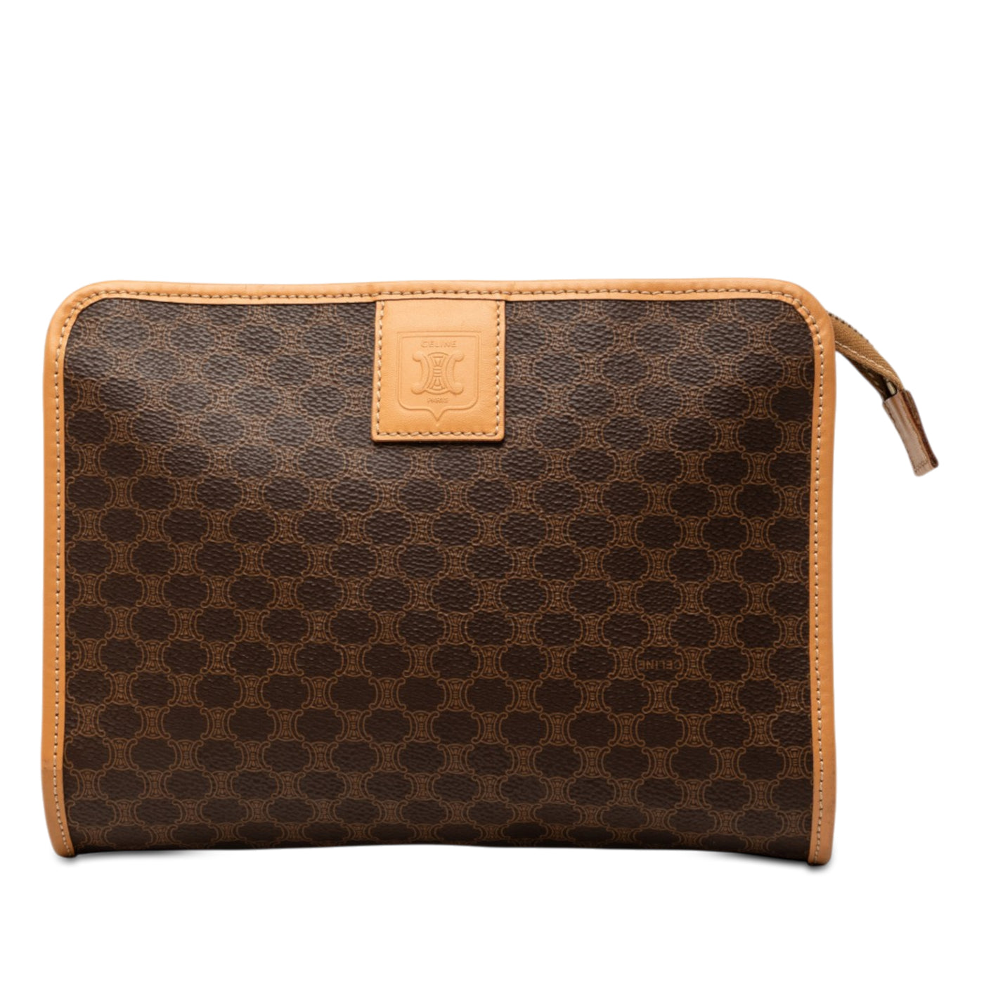 Macadam Coated Canvas Clutch - Image 1