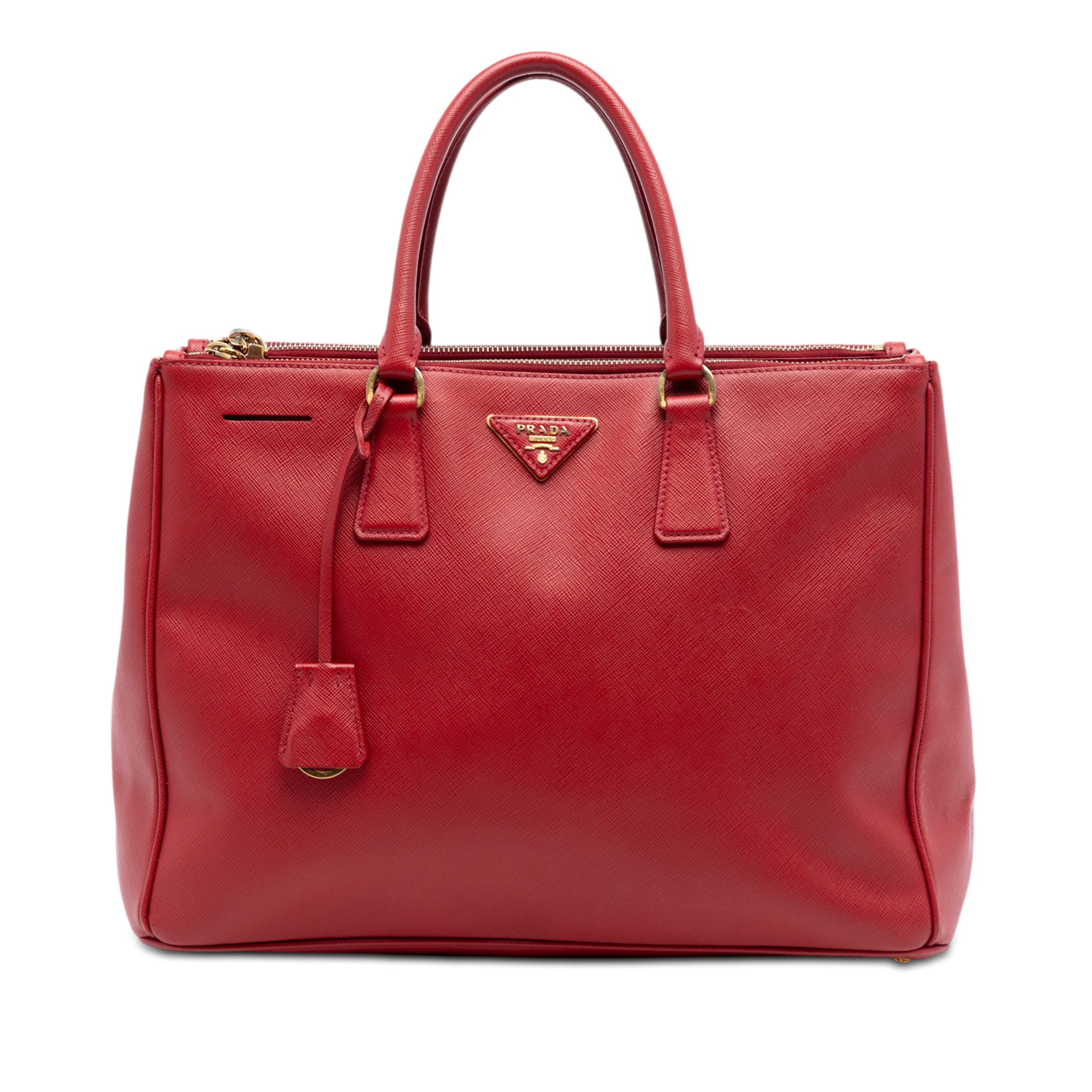 Large Saffiano Lux Galleria Double Zip Satchel - Image 1
