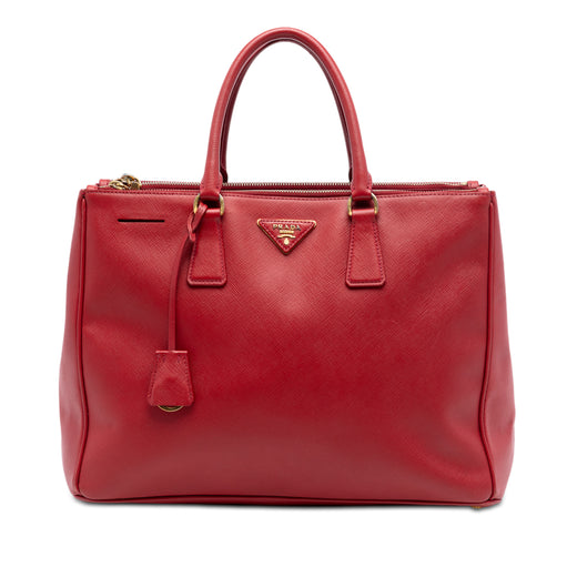 Large Saffiano Lux Galleria Double Zip Satchel - Image 1