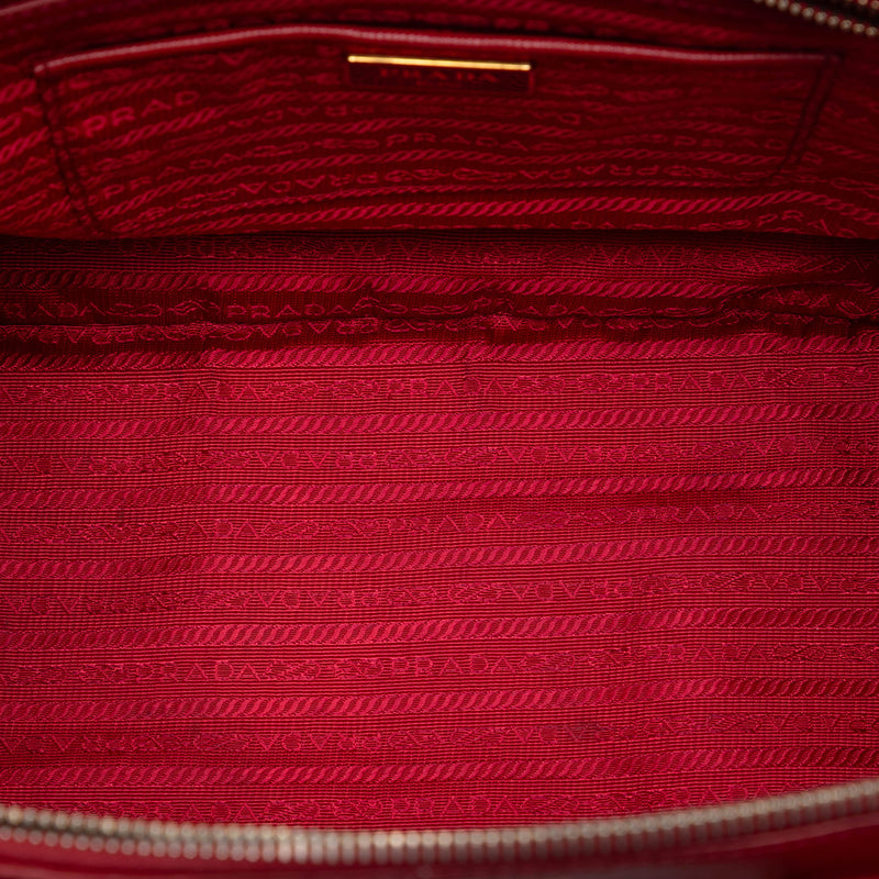 Large Saffiano Lux Galleria Double Zip Satchel - Image 4
