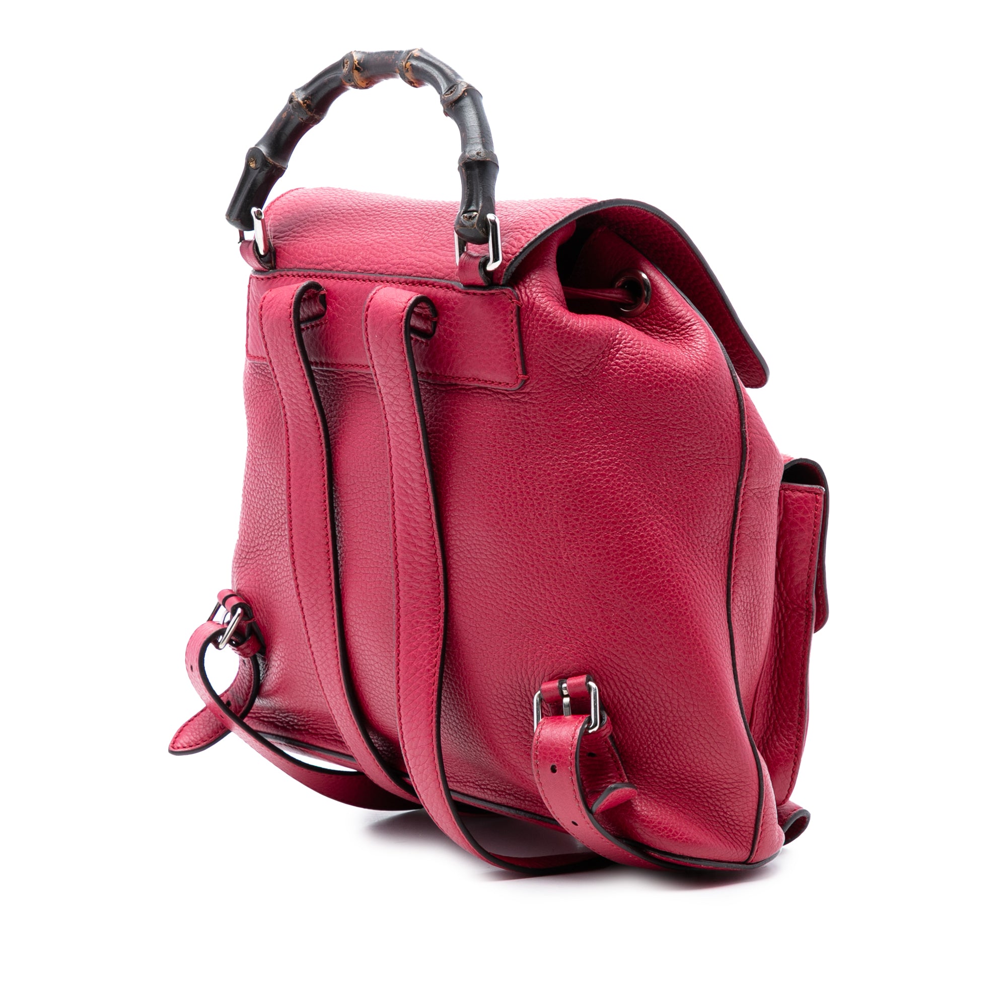 Leather Bamboo Tassel Backpack - Image 2