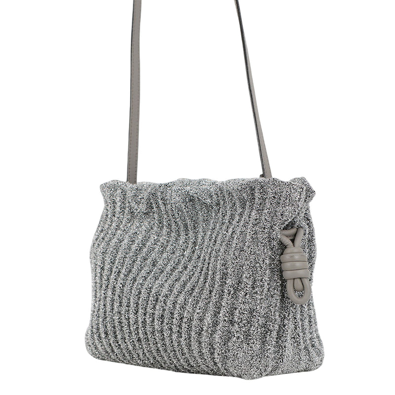 Mini Metallic Lurex Flamenco Knot Crossbody - Image 2