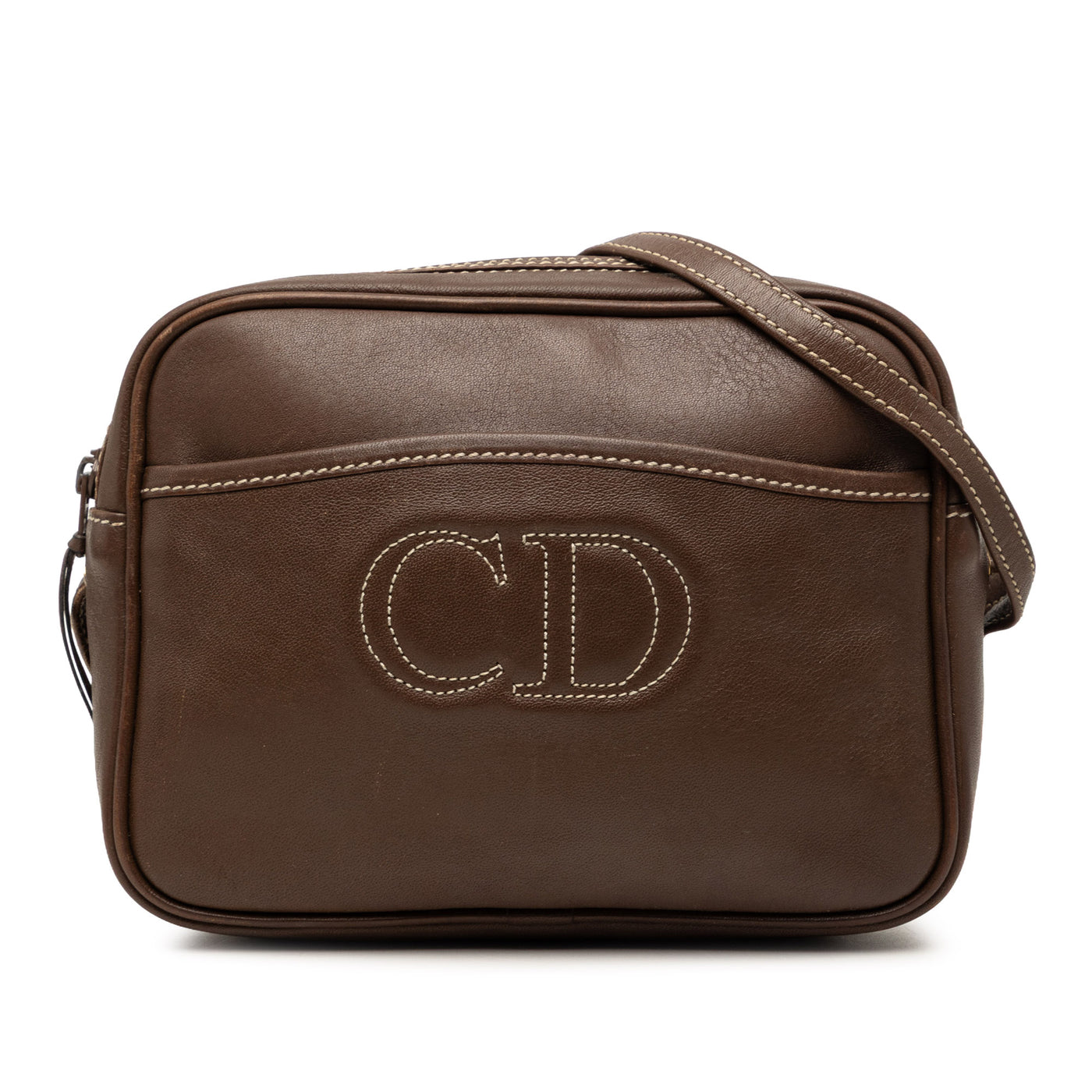Leather Stitched CD Logo Camera Bag - Image 1