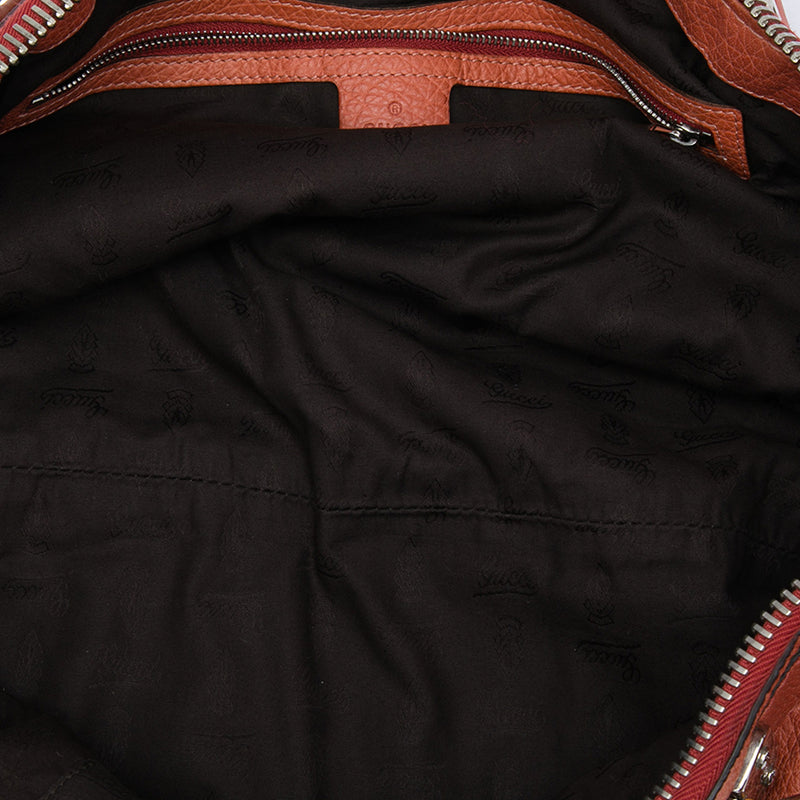 Medium Leather Bamboo Bar Tote - Image 4