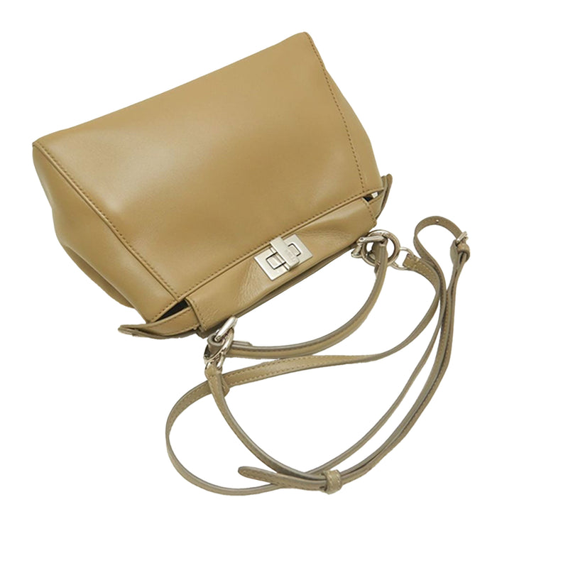 Mini Leather Selleria Peekaboo Iconic Satchel - Image 7