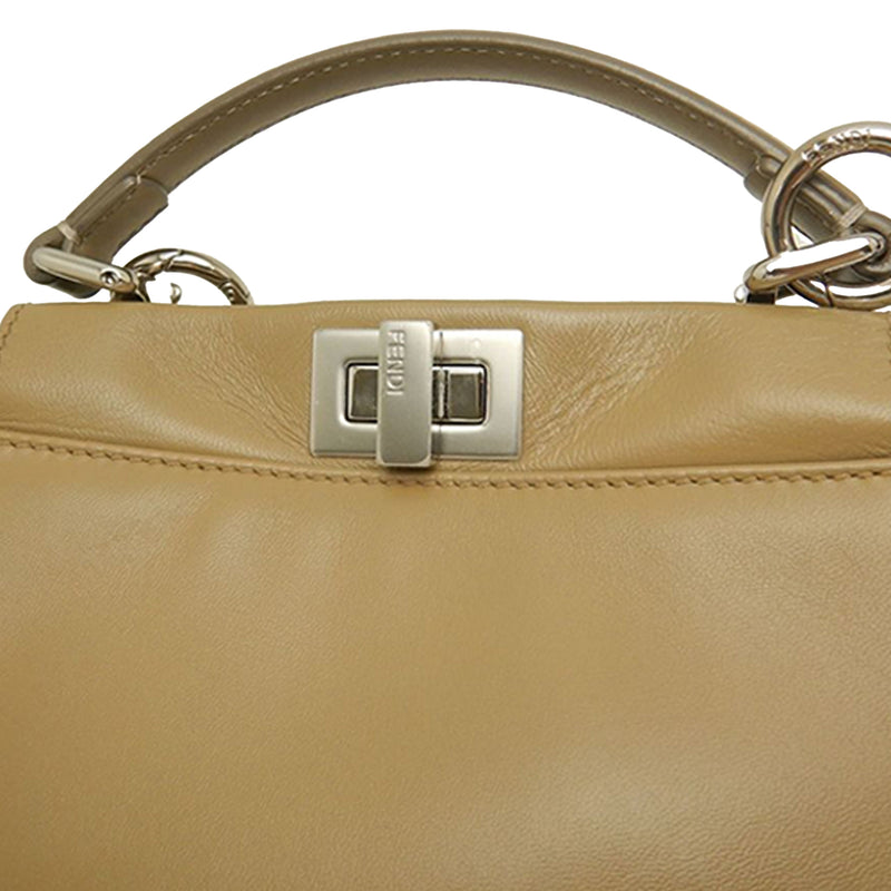 Mini Leather Selleria Peekaboo Iconic Satchel - Image 8