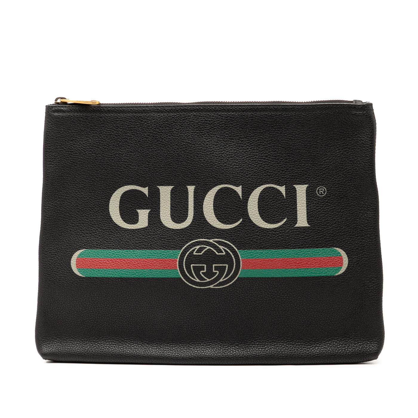 Medium Calfskin Logo Portfolio Clutch - Image 1