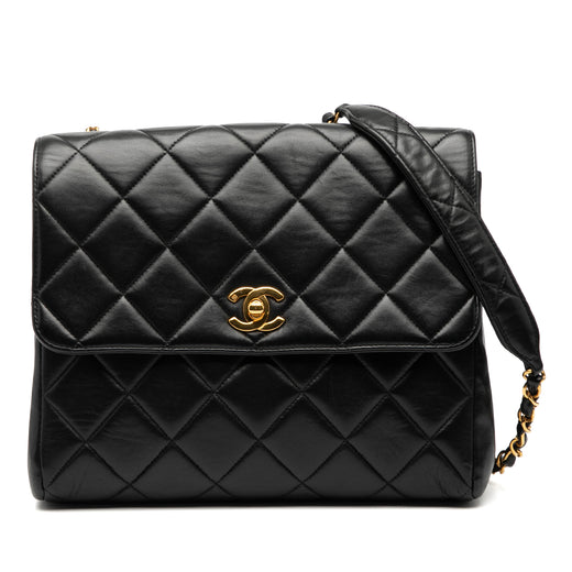 Small Square Lambskin Straight Single Flap - Image 1