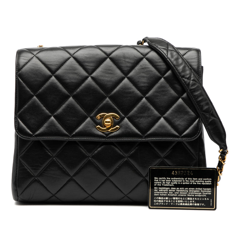 Small Square Lambskin Straight Single Flap - Image 9