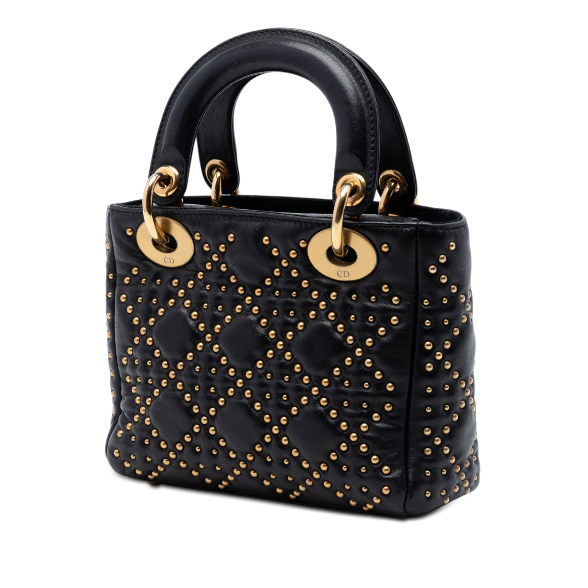 Mini Lambskin Cannage Studded Supple Lady Dior - Image 2