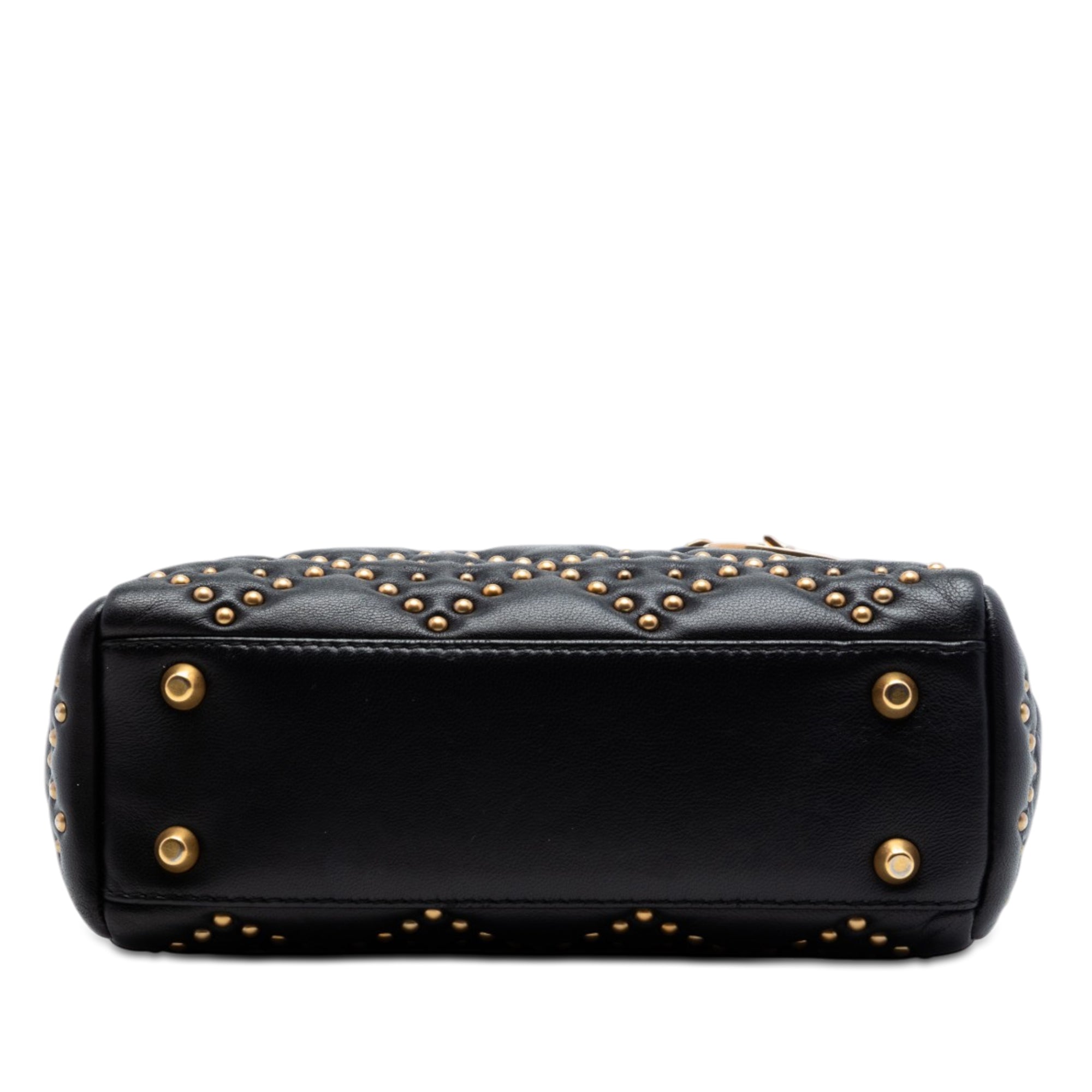 Mini Lambskin Cannage Studded Supple Lady Dior - Image 3