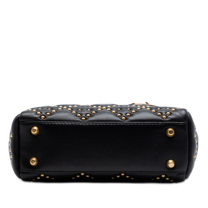 Mini Lambskin Cannage Studded Supple Lady Dior - Image 3