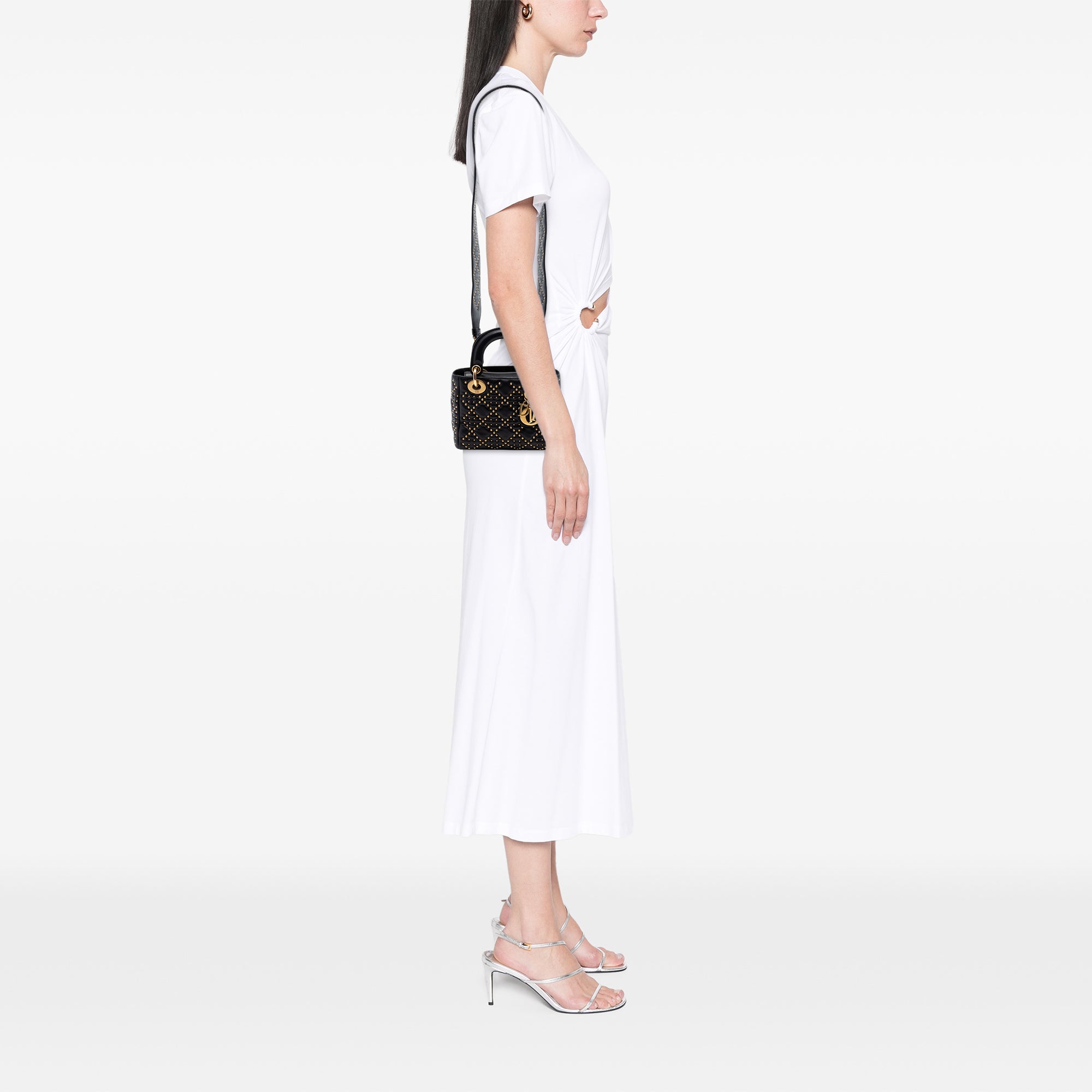 Mini Lambskin Cannage Studded Supple Lady Dior - Image 6