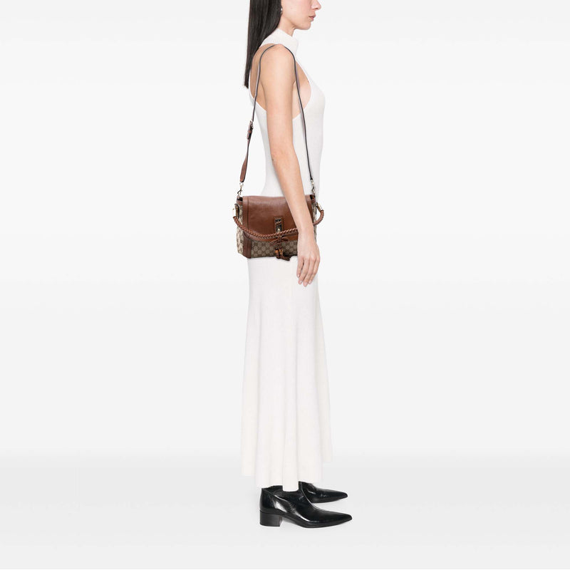 GG Canvas Bella Flap Satchel - Image 7