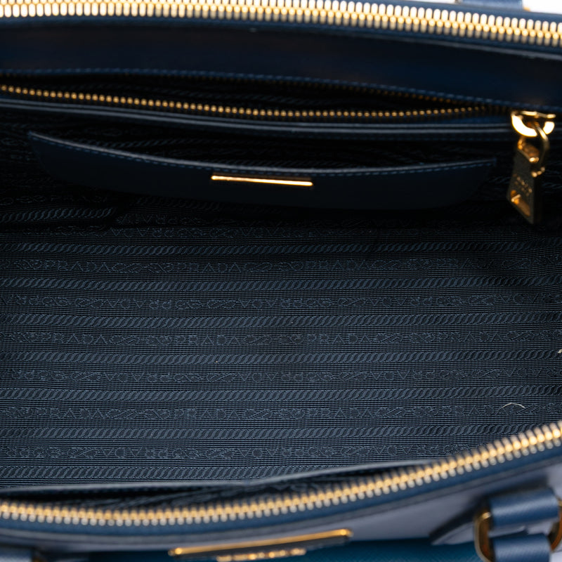 Saffiano Lux Galleria Double Zip Front Pocket Satchel - Image 4