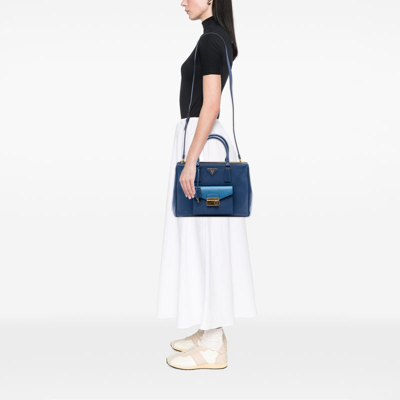 Saffiano Lux Galleria Double Zip Front Pocket Satchel - Image 6