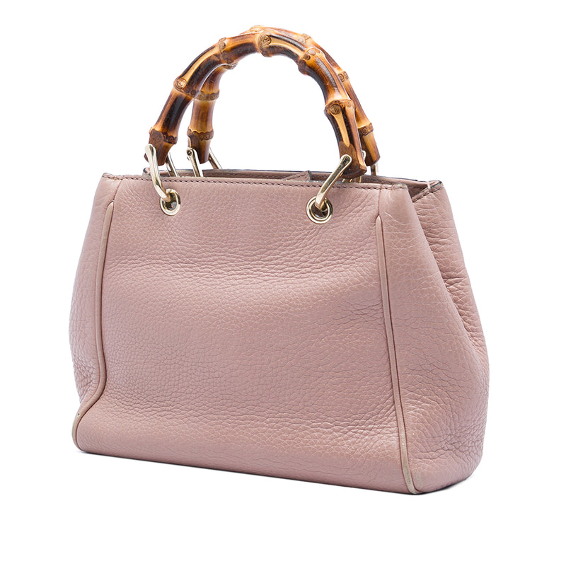 Mini Calfskin Bamboo Shopper Satchel - Image 2