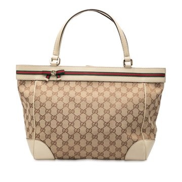 GG Canvas Web Mayfair Tote - Image 1