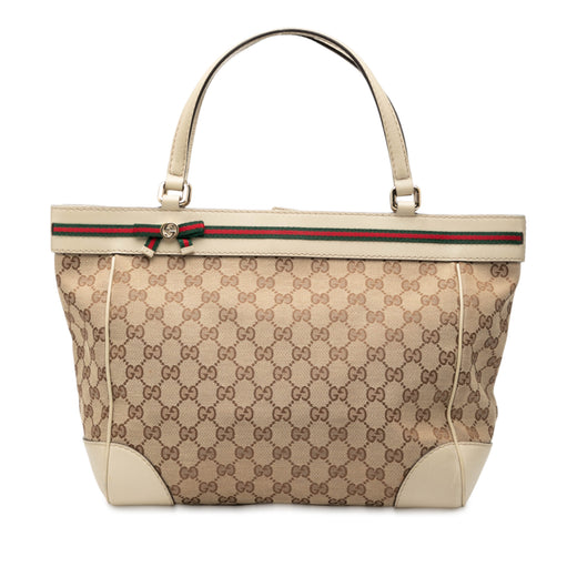 GG Canvas Web Mayfair Tote - Image 1