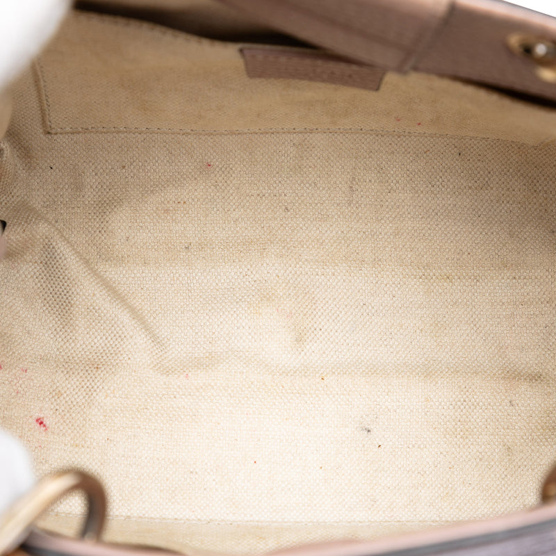 Mini Calfskin Bamboo Shopper Satchel - Image 4