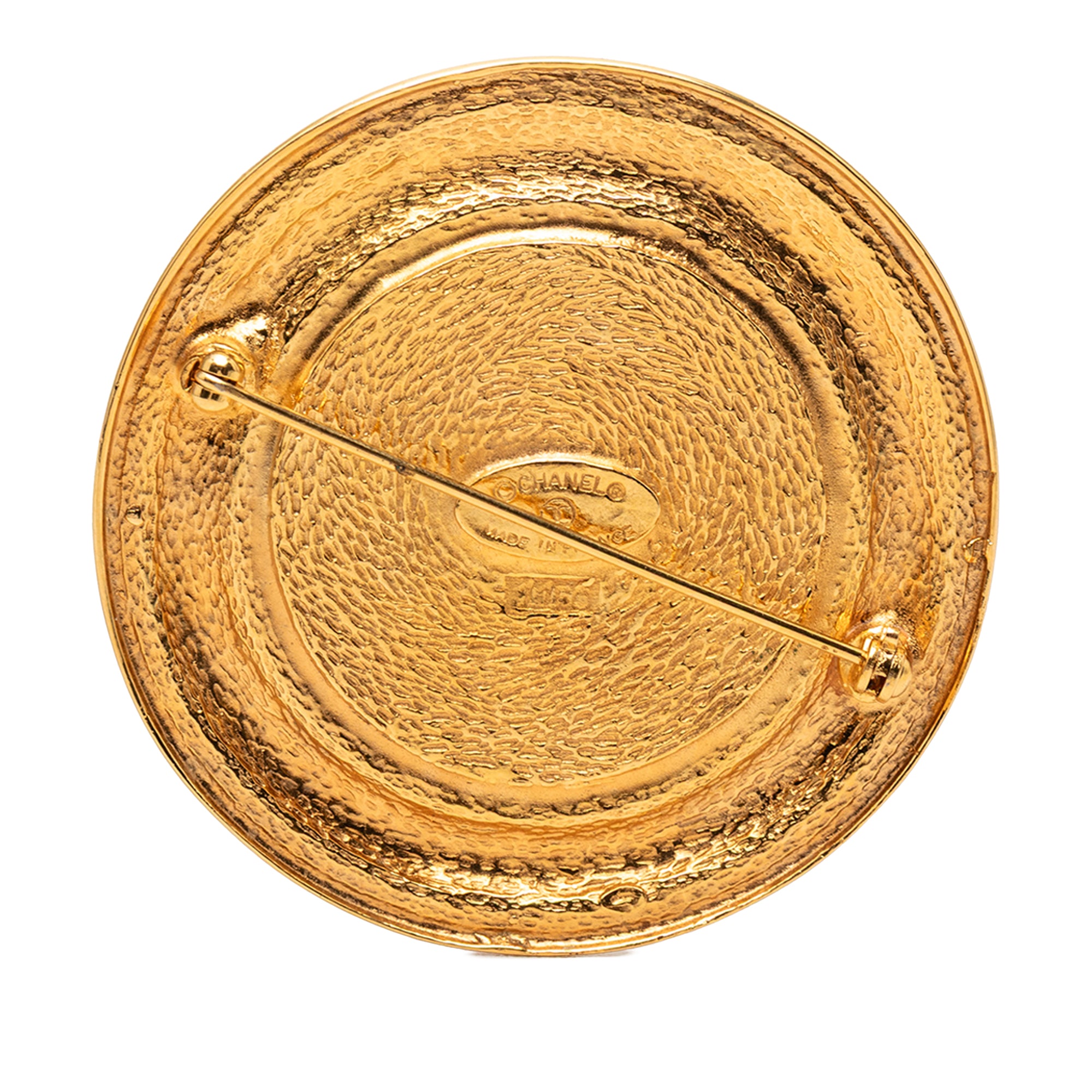 Gold Plated 31 Rue Cambon Medallion Brooch - Image 2