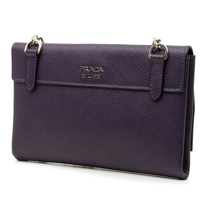 Saffiano Cuir Twist Lock Chain Flap - Image 2