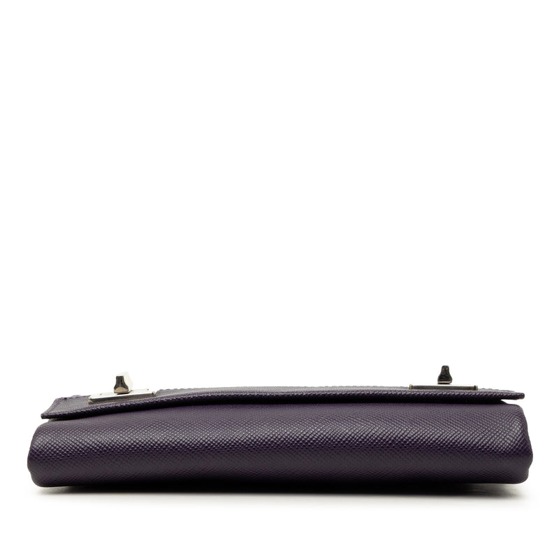 Saffiano Cuir Twist Lock Chain Flap - Image 3